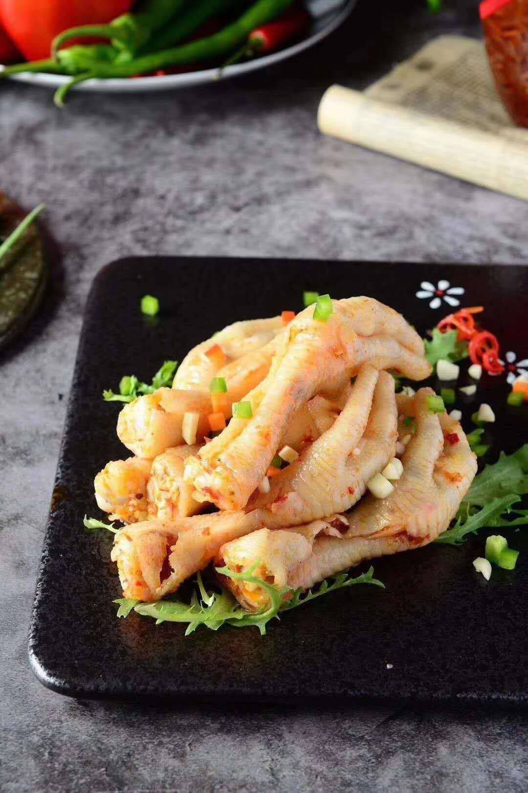 骨装酸辣鸡爪去骨脱骨拆大康华食品包装无大鸡熟食