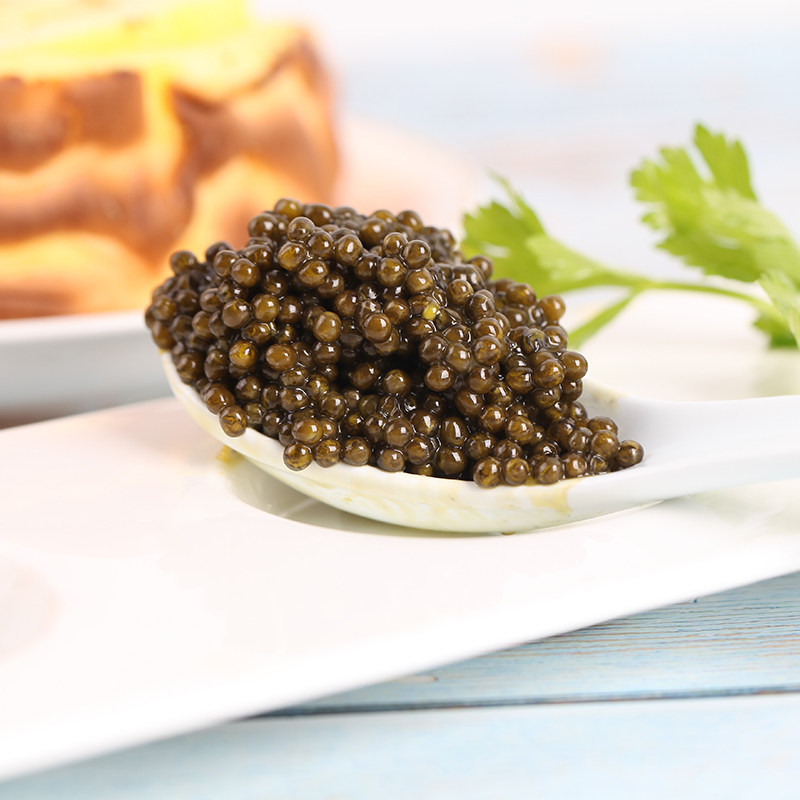 鲟鱼鱼子酱500g鱼籽酱西伯利亚鲟鳇鱼即食寿司海鲜水产品龙鱼子酱