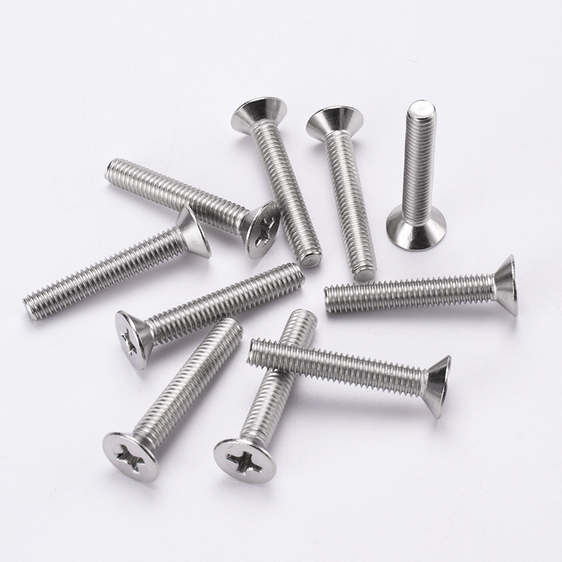 m2.5m3m3.5m4不锈钢螺丝gb819沉头十字机平头螺钉