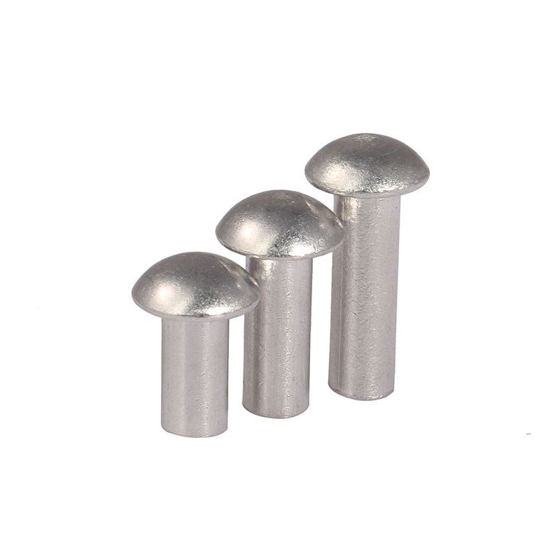 304不锈钢半圆头实心铆钉gb867圆头铆钉实心铆钉圆帽敲击式铆钉m6