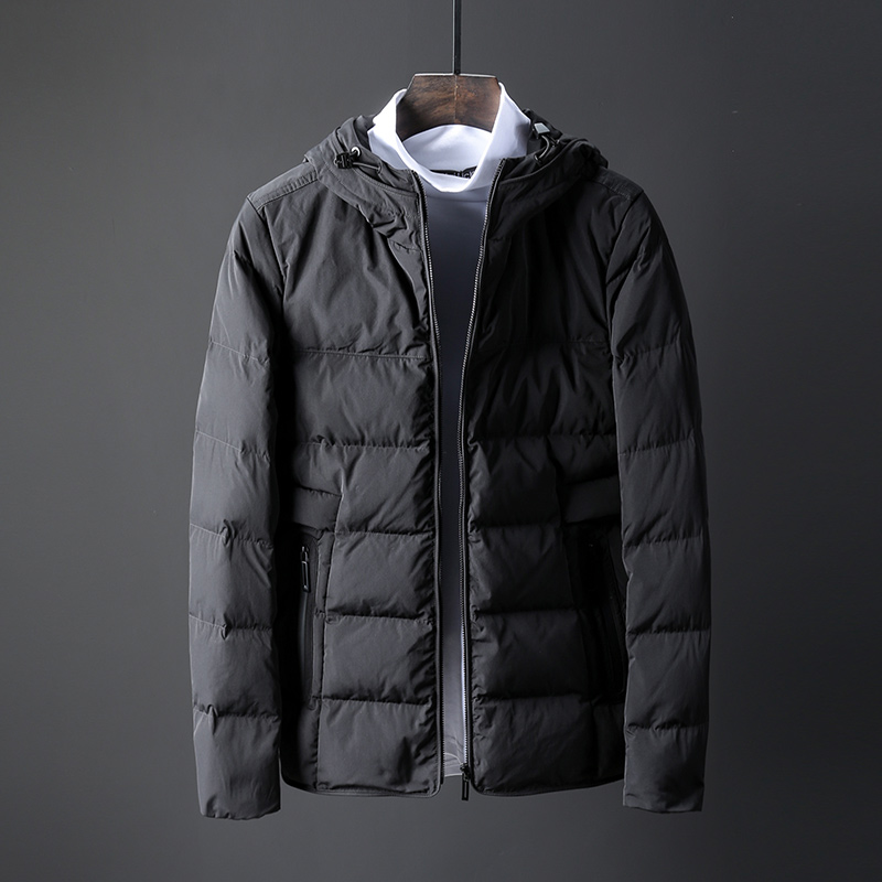 2019男士冬季棉外套连帽棉衣短款加厚修身纯色棉服韩版潮流棉袄