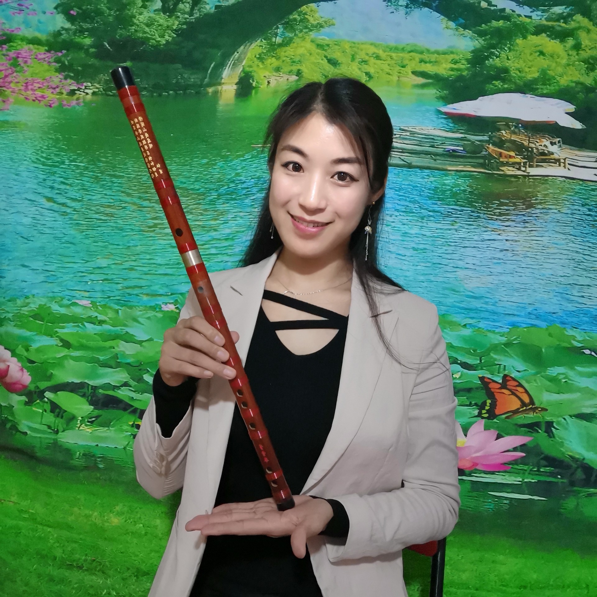 笛子瑾儿竹笛乐坊董雪华雪华1款一节两节苦竹笛子