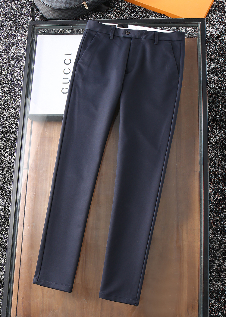 奢侈品牌BOSS OSO男士休闲裤纯棉薄款商务直筒修身长裤高档春夏季