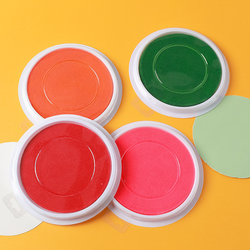 印泥大印手帐diy装饰彩色印章伴侣印台幼儿园成品印章