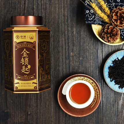 中粮 中茶 海堤牌茶叶 乌龙茶金锁匙 定制版 武夷岩茶 100克罐装