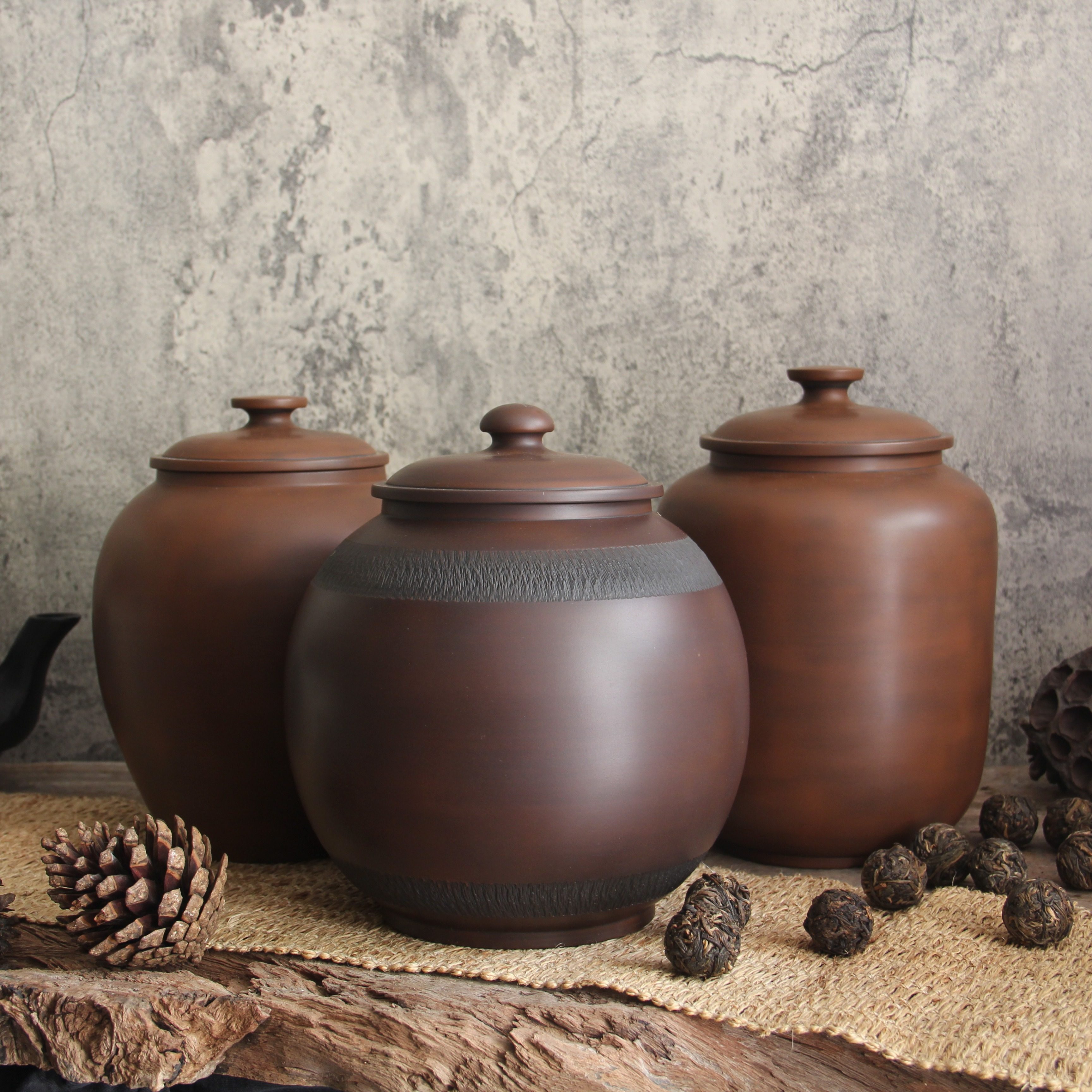 茶罐云南建水紫陶茶叶罐手工650克容量素雅茶叶罐
