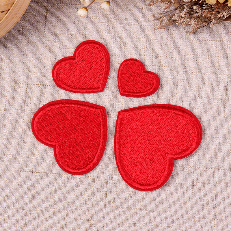 爱心布贴结婚照衣服装饰贴修补破洞心形贴花刺绣桃心补丁小号烫贴