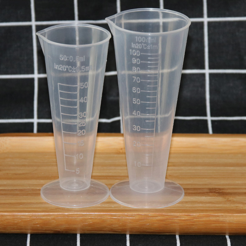 刻度塑料烧杯无毒耐腐蚀新料pp100ml三角量杯100毫升杯子