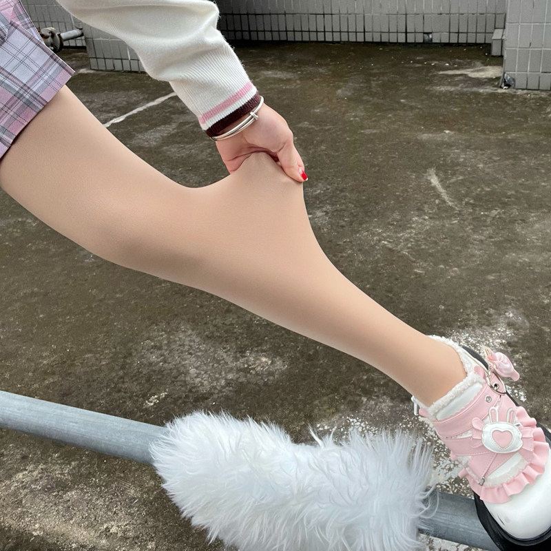 jk光腿神器秋冬裸感加绒加厚辣妹穿搭双层连裤连裤袜