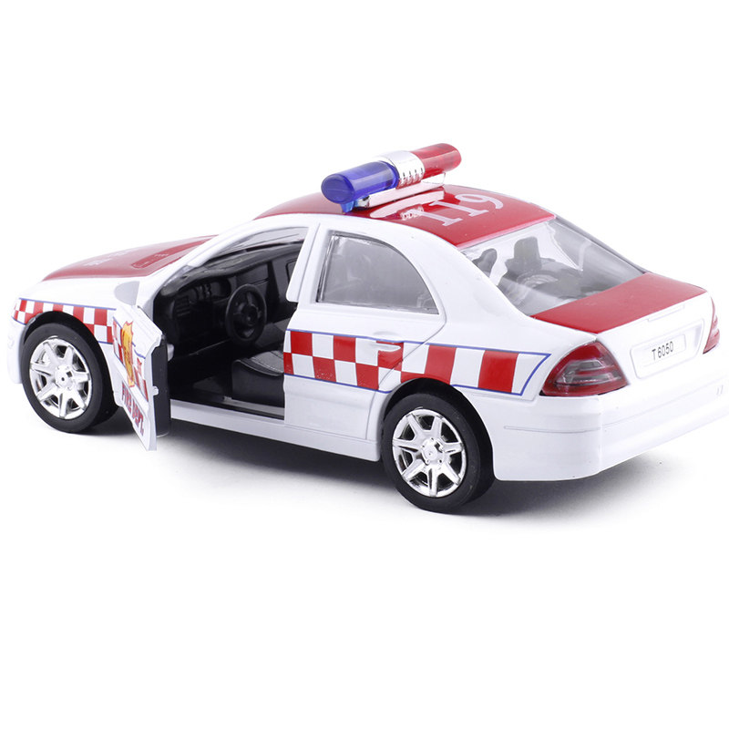 蒂雅多1:32消防车119火警合金警车公安车特警小汽车