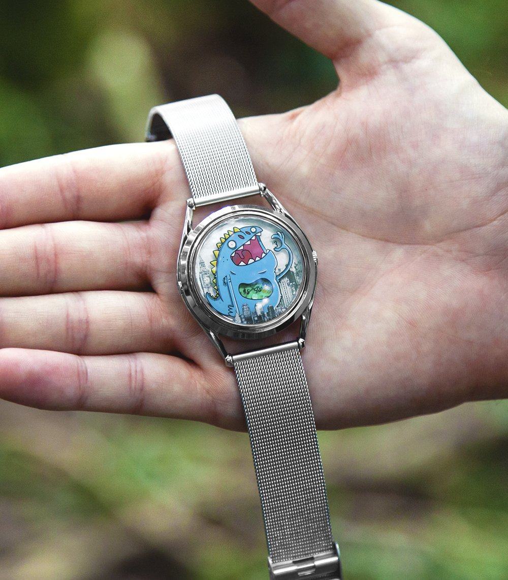 海外代购mr.joneswatches蓝色怪兽巨人自动自动机机械欧美腕表