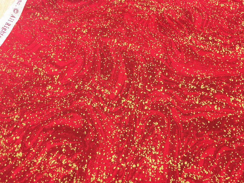 超美韩国红色烫金流沙口金包书衣荷包账本娃桌布海绵垫