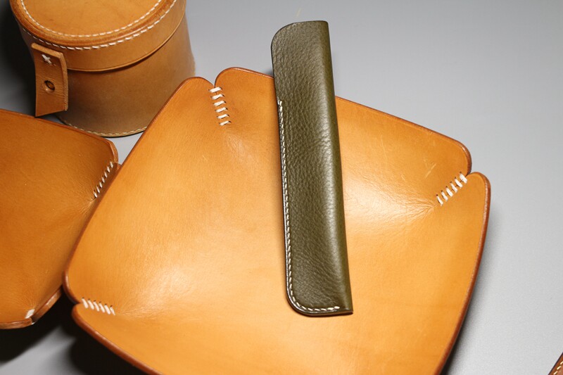 buttero植鞣革笔袋单支装真皮钢笔笔套简约笔插收纳笔袋