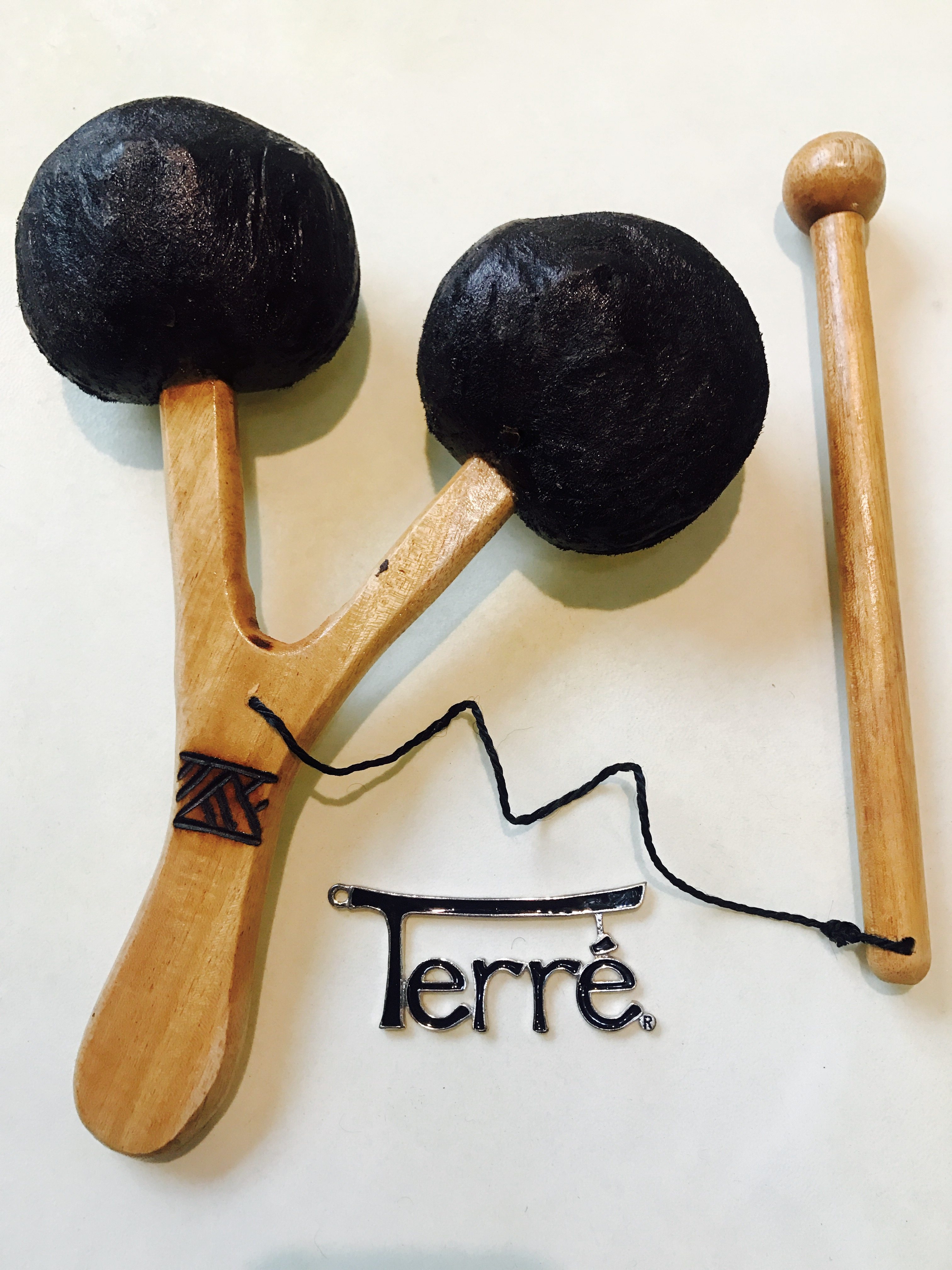 德瑞terre棕榈果木质agogo拉丁打铃组多音打击乐器非洲进口乐器