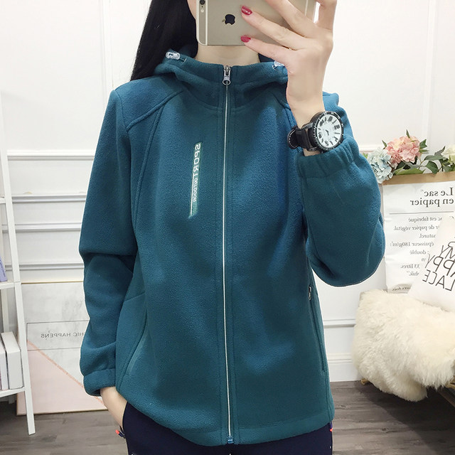 Hooding fleece female autumn and winter models wind wind warm hood shirt outdoor sports hiking clothing coat cardigan breathable liner Hooding fleece female autumn and winter models wind wind warm hood shirt outdoor sports hiking clothing coat cardigan breathable liner