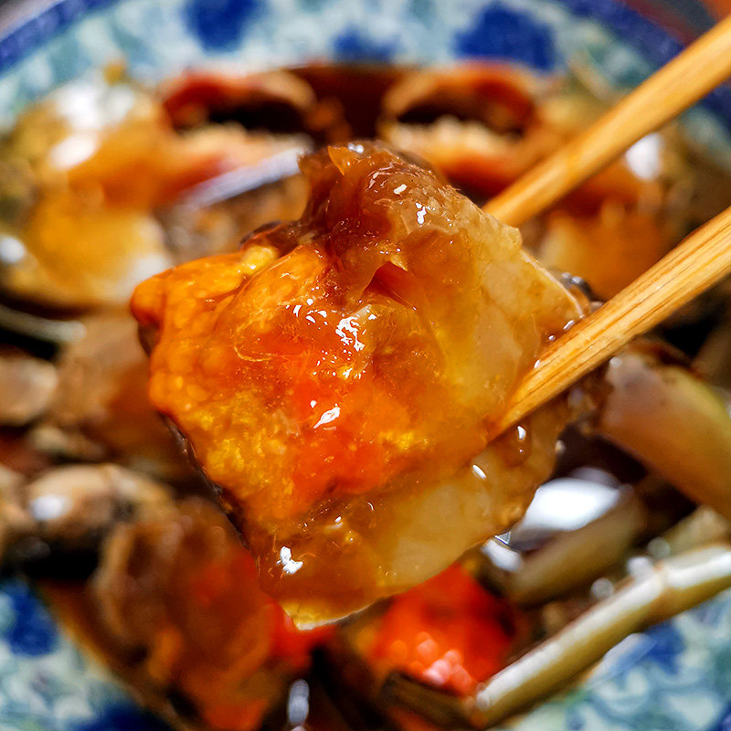 蟹酱红膏酱青450g罐装即食宁波海鲜特产咸呛青蟹