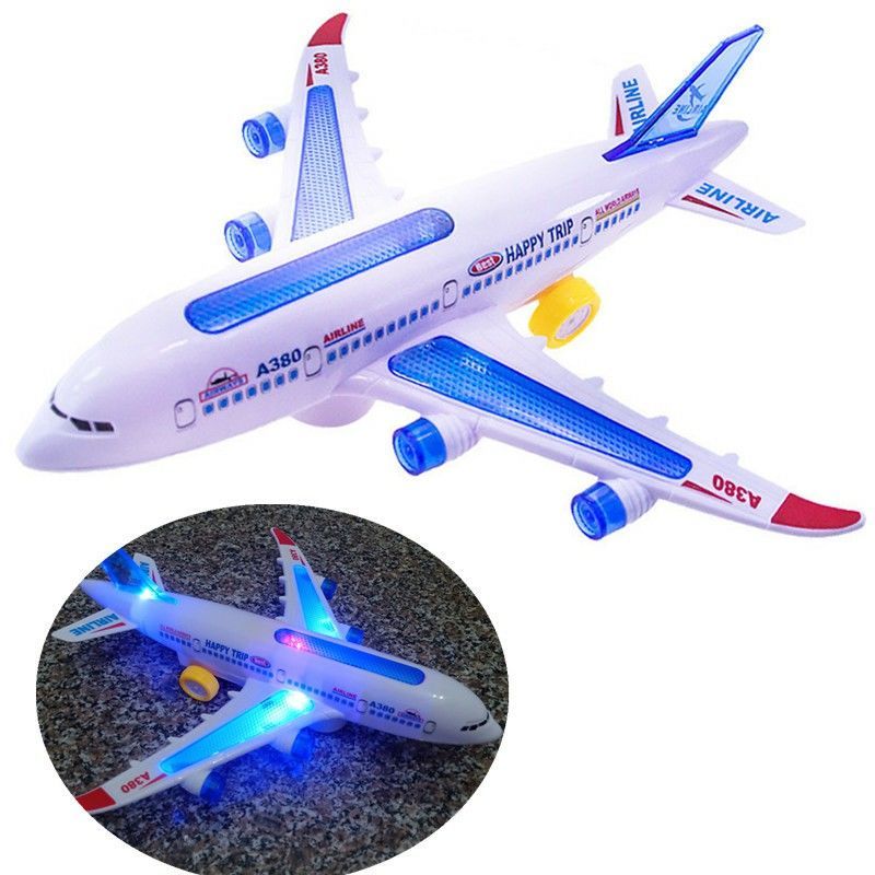 飞机空中巴士a380电动儿童电动玩具模型拼装玩具电动