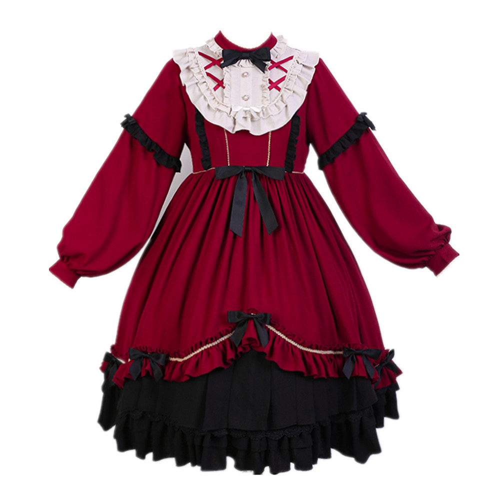 原创设计夜之乐章洛丽塔复古学院风日系甜美少女连衣裙