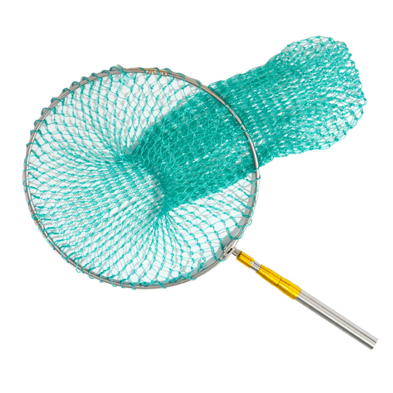 钓鱼抄网不锈钢可伸缩折叠定位结实捞鱼网捕鱼渔具全套装组合6米