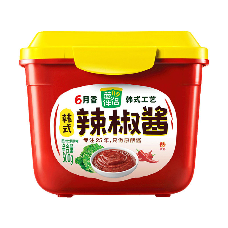 辣酱欣和葱伴侣6月香韩式辣椒酱500g原酿酱韩料甜辣酱韩国风味酱
