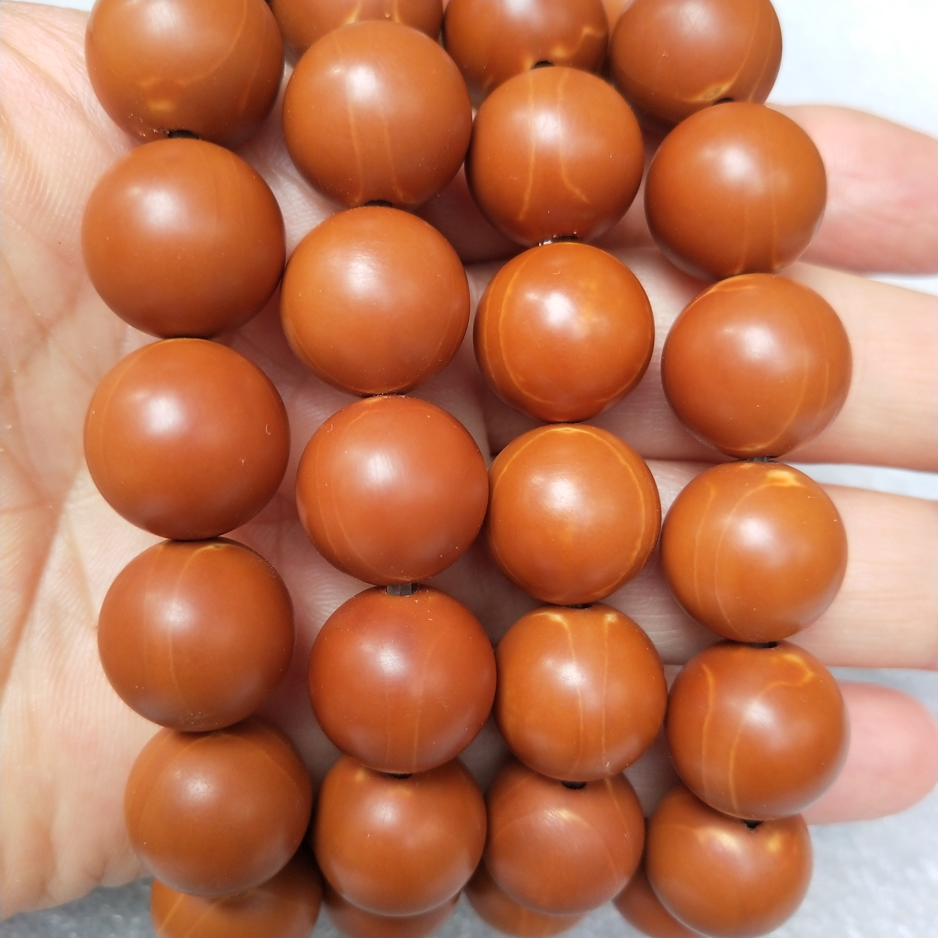 橄榄雕刻圆光珠铁核老油核核雕手工素珠文玩其他diy饰品配件