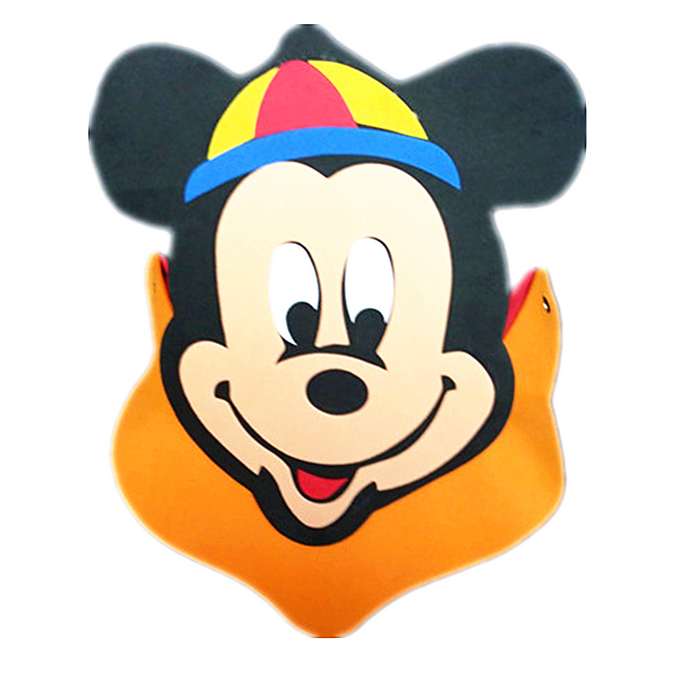 圣诞元旦节老鼠头饰动物米老鼠头套幼儿园表演道具运动会帽子eva