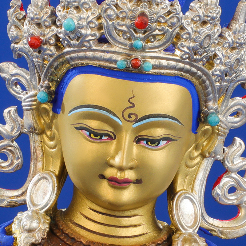 金刚萨埵佛像摆件藏传密宗纯铜金银客厅居家摆件