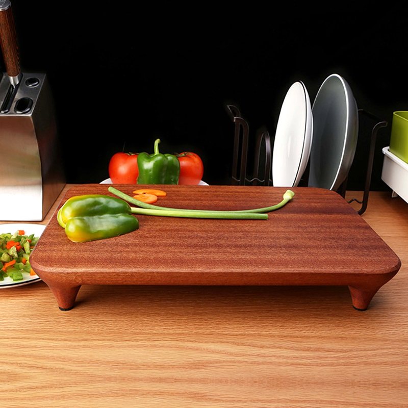 防霉菜板带脚抗菌切菜砧板实木家用案板整木砧板