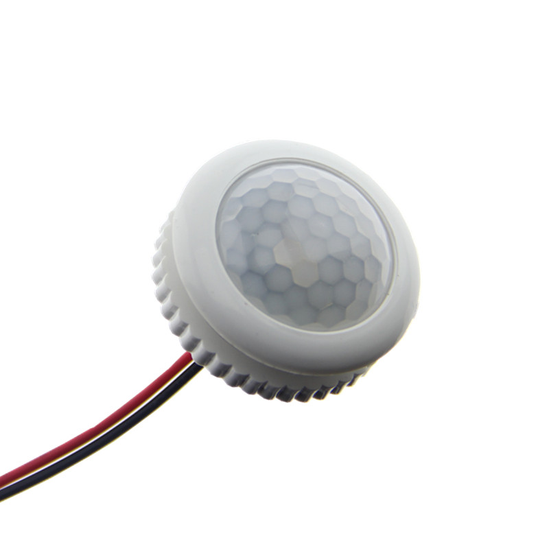 智能人体红外感应器开关模块220v带光控明装暗装单开微型小探头