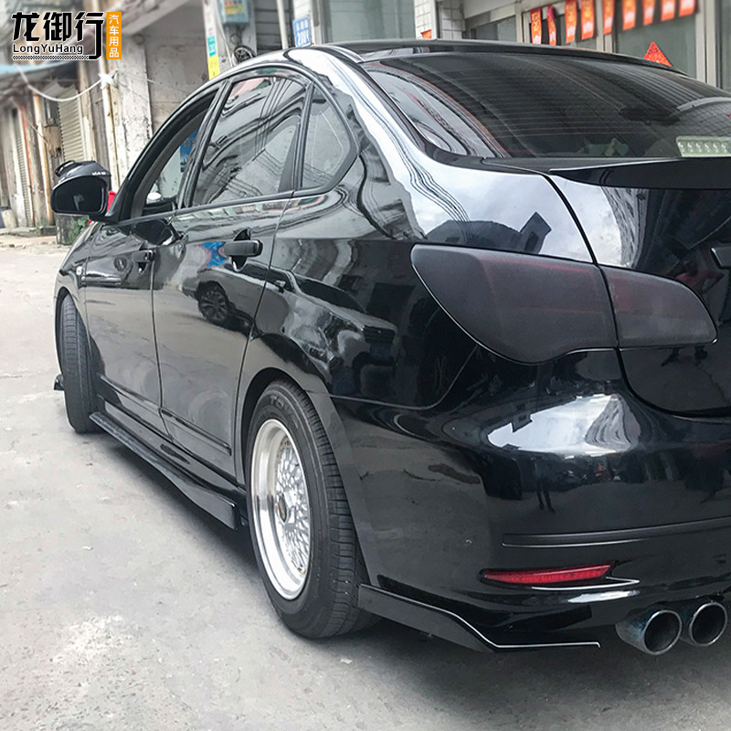 包围适用轩逸经典改装件小碳纤纹前铲前唇侧汽车包围