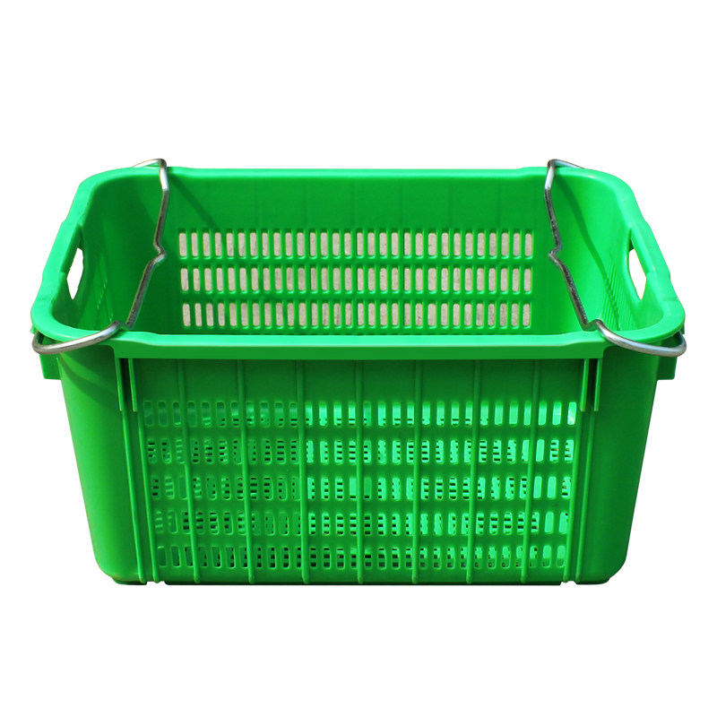 菜筐周转筐加厚菜箩塑料胶框蔬菜框筐镂空箩筐塑料筐长方形收纳篮