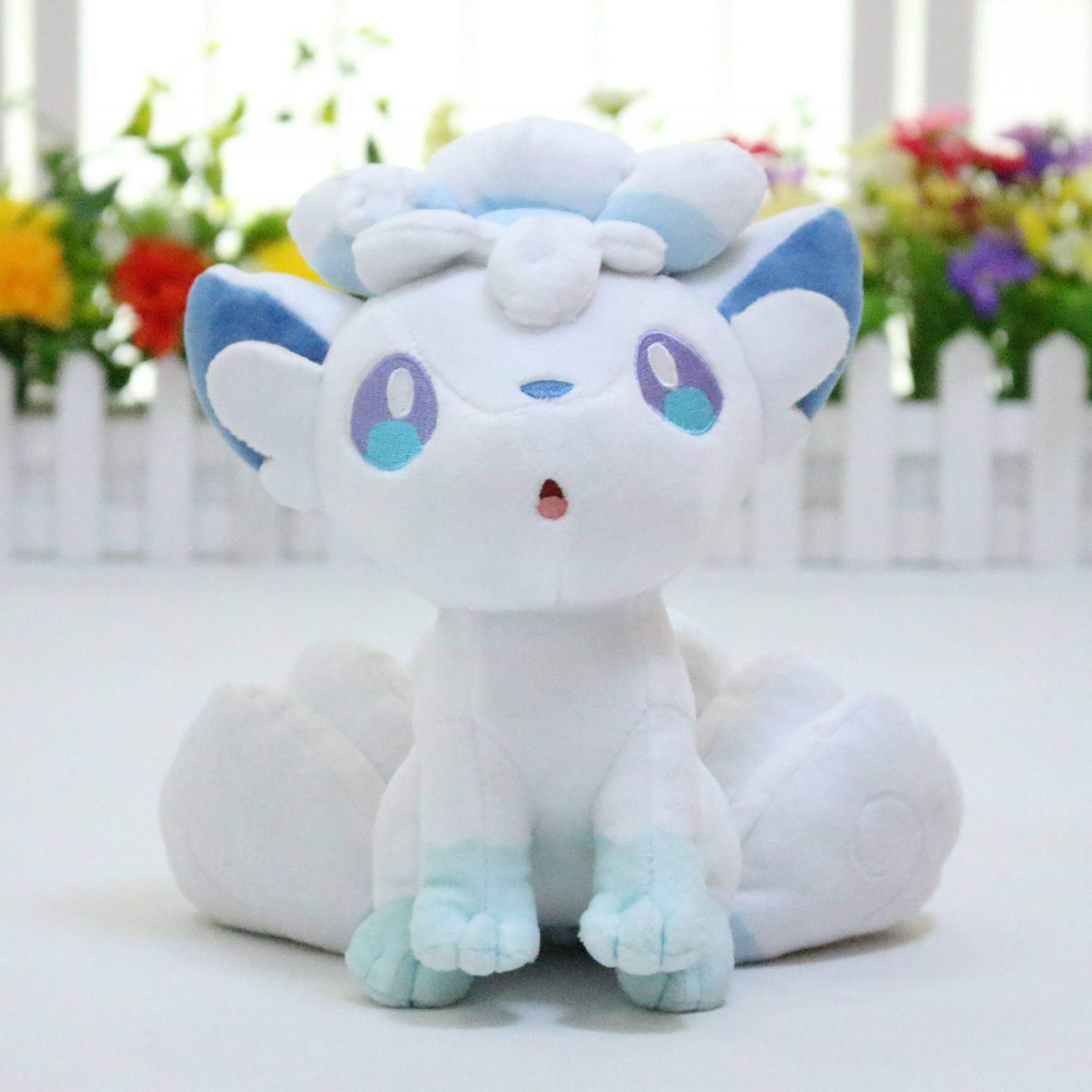 神奇宝贝口袋妖怪阿罗拉日月冰六尾狐狸毛绒公仔玩偶玩具动漫周边