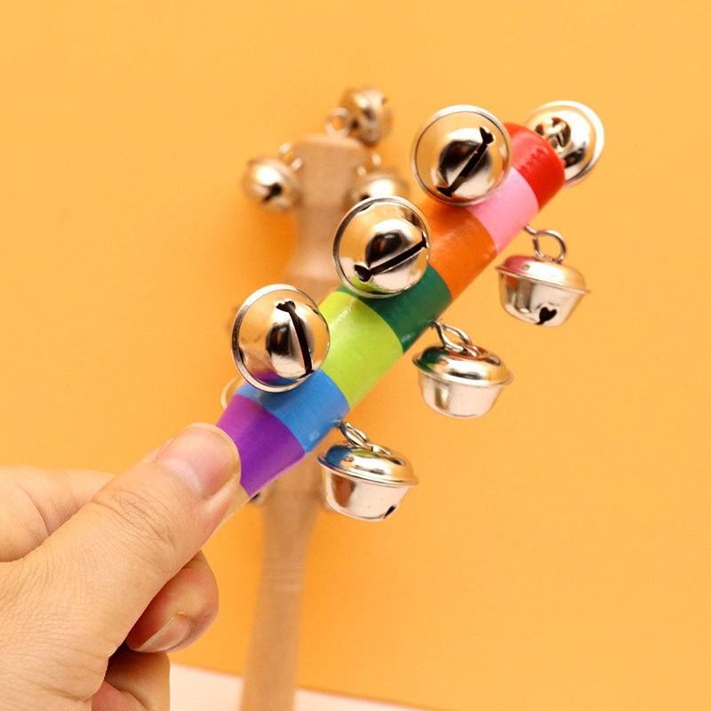 奥尔夫宝宝儿童婴儿早教益智玩具乐器串铃手摇手摇铃摇铃