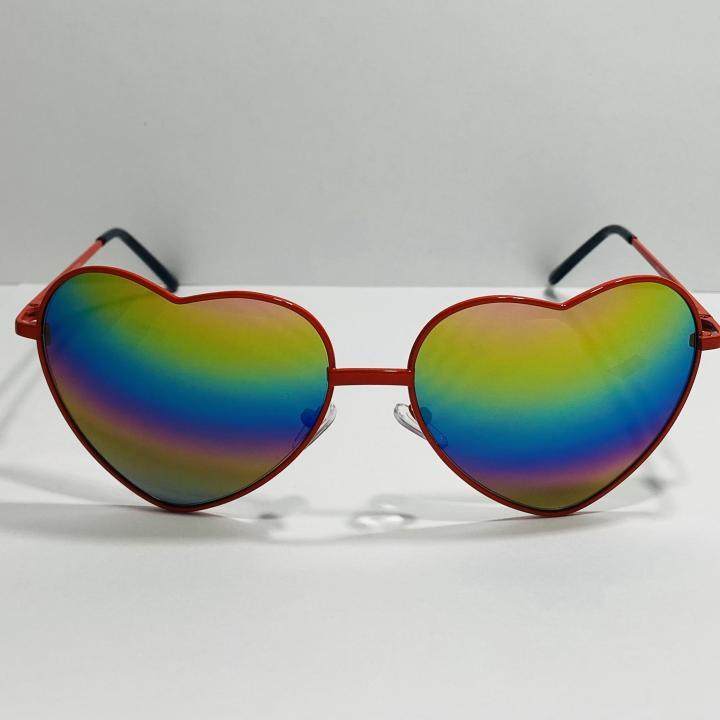 rainbow美国代购手作迷人彩虹镜片防紫外线优质心形太阳眼镜