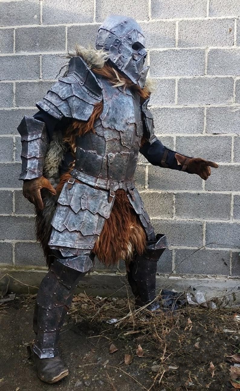 海外代购armor手作兽人战损盔甲套装角色扮演道具cosplay配件