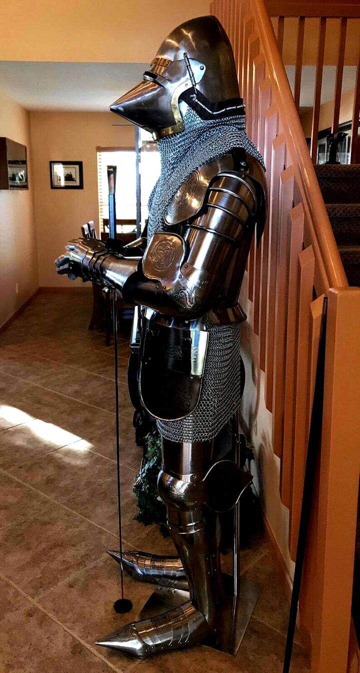 海外代购medieval手作复古中世纪猪面十字军骑士可穿cosplay配件