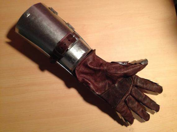 steel美国代购手作复古皮革不锈钢金属手提护手cosplay配件