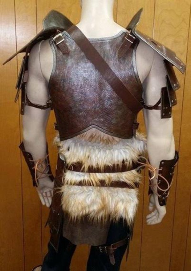 美国代购inspired手作天际皮革铠甲套装cosplay演出服饰