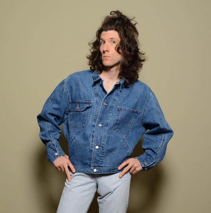 美国代购jacket古着90年代国旗深蓝洗水休闲牛仔夹克