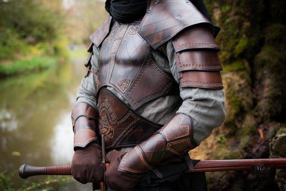 法国代购medieval手作复古中世纪皮革铠甲全套cosplay服饰