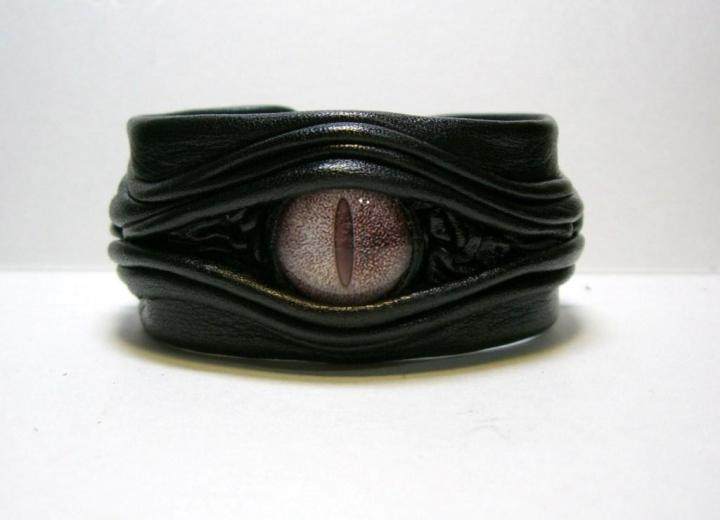 加拿大代购snake手作哥特邪恶之眼蛇眼龙眼黑色手镯