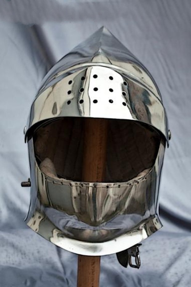 乌克兰代购elegant手作复古中世纪铠甲封闭不锈钢头盔服饰