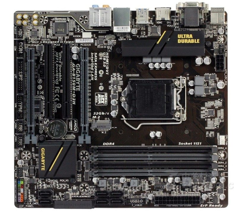 gigabyte/技嘉b150m-d3h d3v d2v电脑主板1151m.2ddr4支持6 7代u