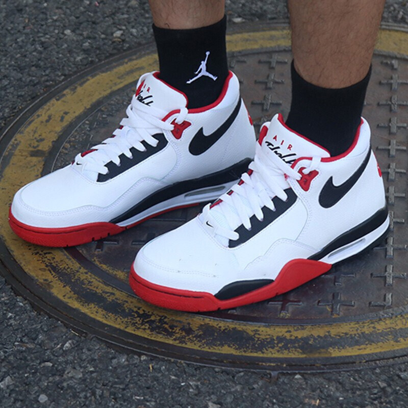 nikeflightlegacy耐克红白男女女同款中帮篮球鞋篮球鞋