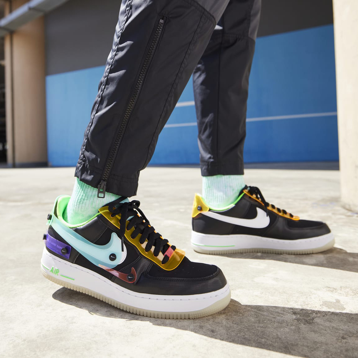 nikeairforce耐克af1空军一号白色夜光光电竞板运动休闲鞋