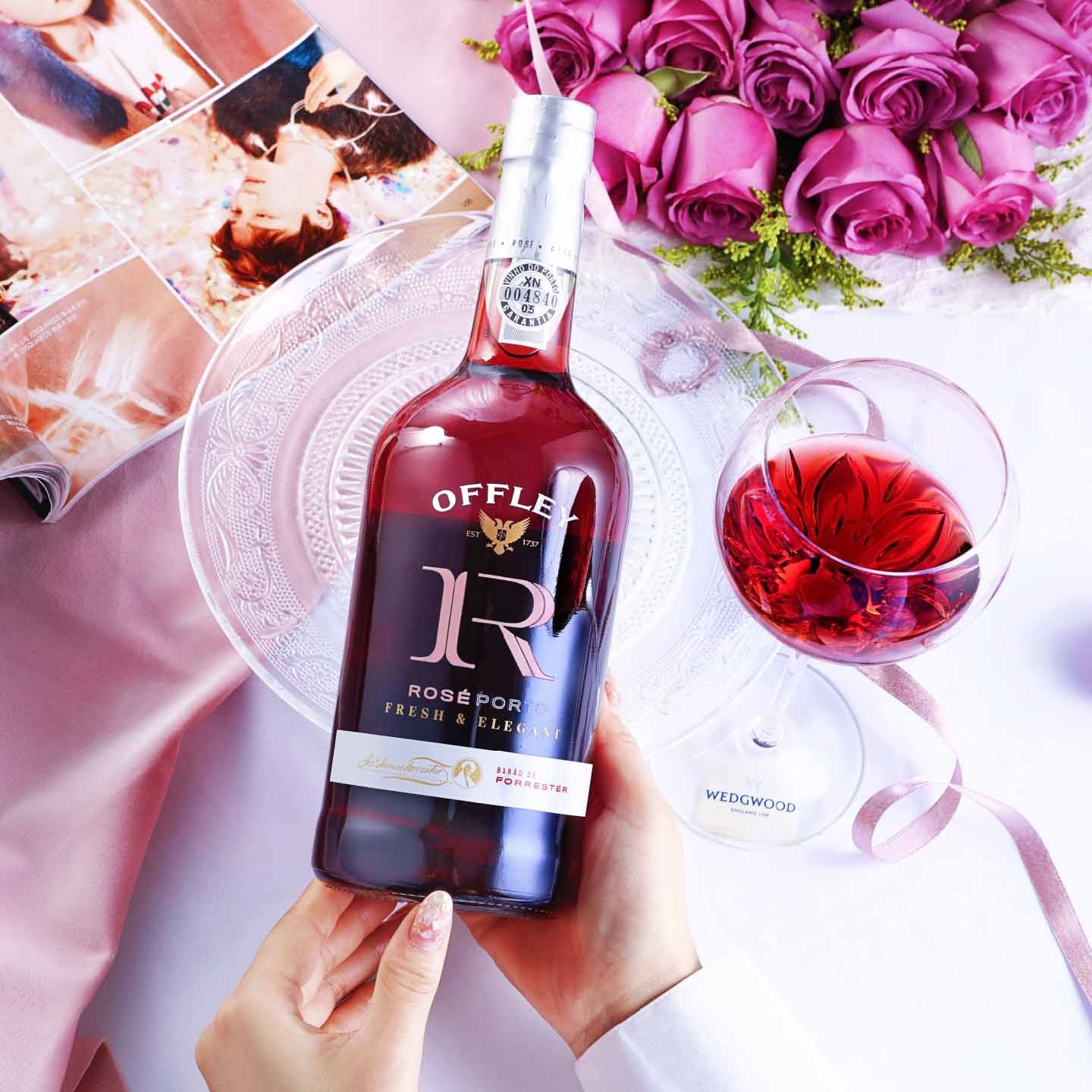 女士晚安酒桃红波特!葡萄牙欧福蕾offley rose porto高度甜红酒