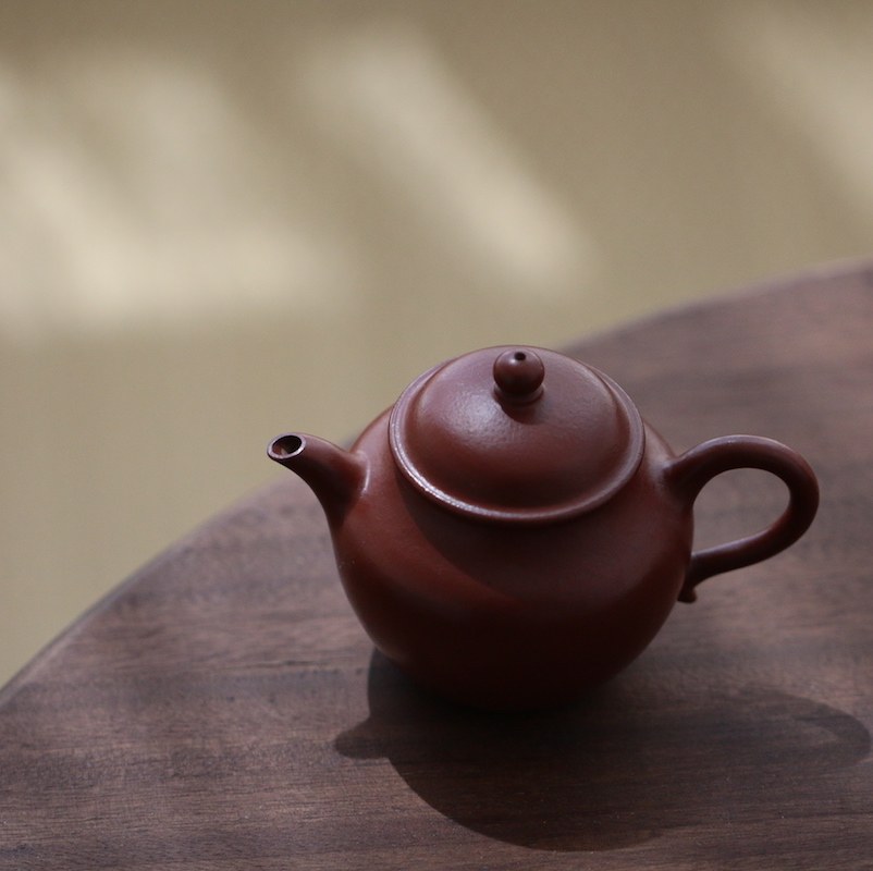 半闲甄选港商定制皱皮朱泥小秋水紫砂壶高级岩茶茶壶