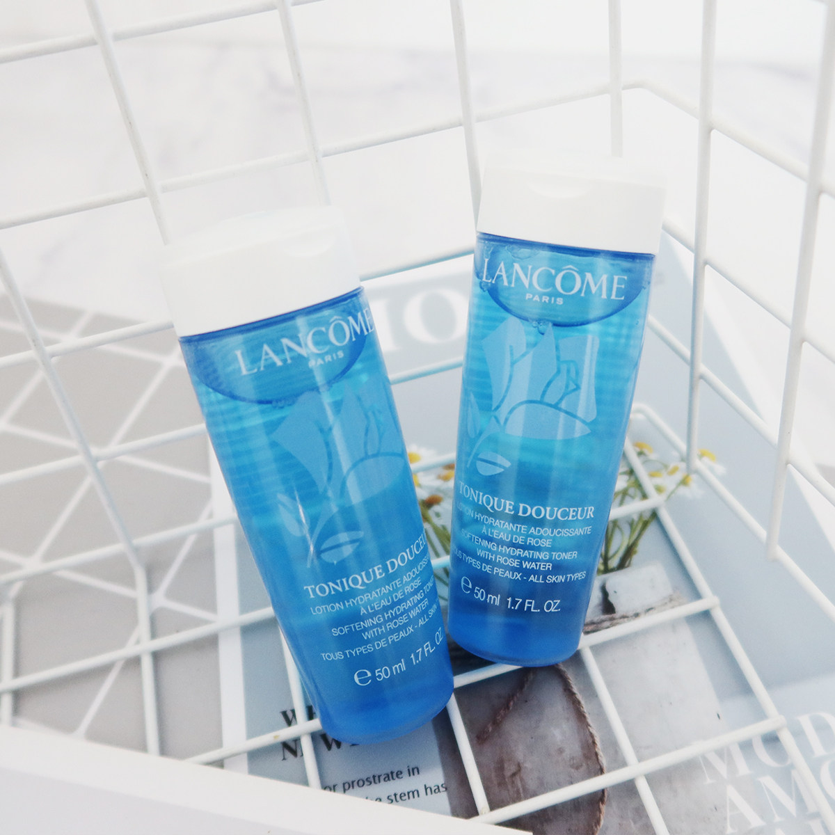 妖精家法国兰蔻蓝水爽肤水清滢嫩肤亮白补水保湿化妆水