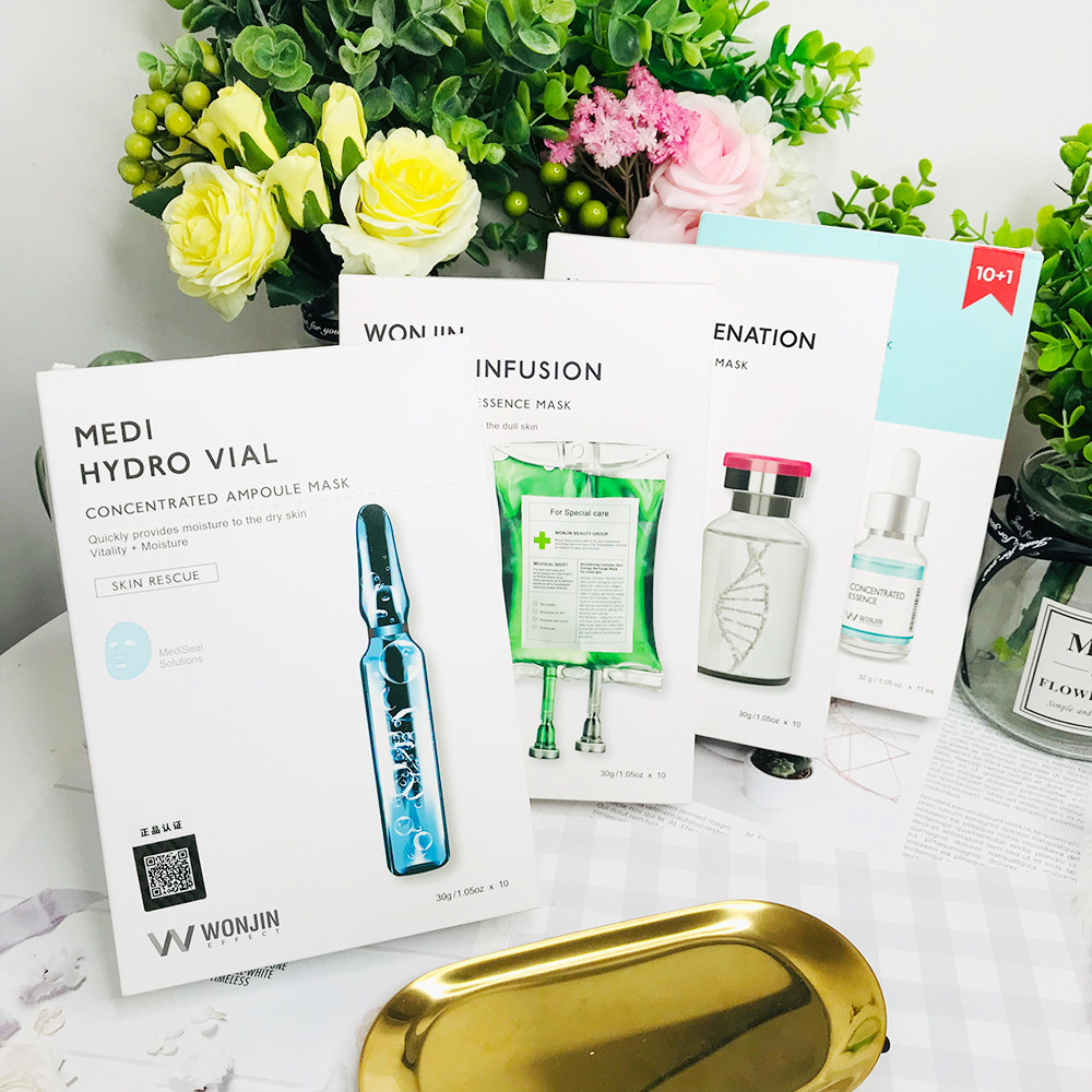 林允推荐韩国wonjin原辰元面膜透明质酸安瓶补水贴片面膜