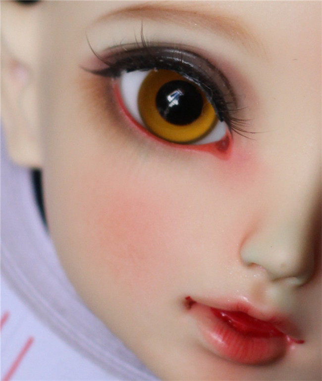 bjd娃娃眼睛1416mm18mm虹膜棕色仿真真人黑瞳花纹bjd娃娃